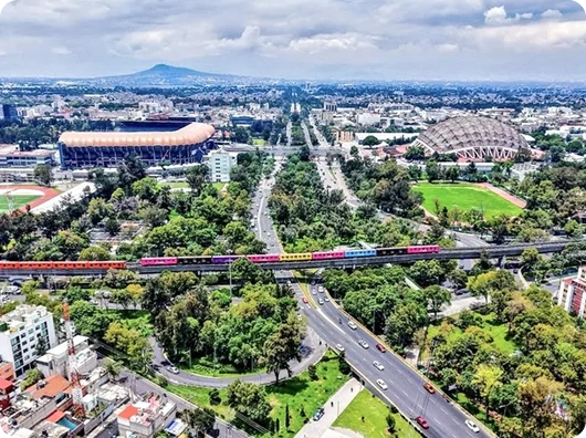 Vista aérea de la zona
